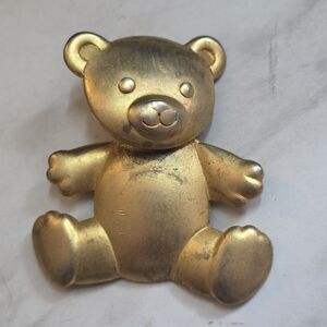 Gold Teddy Bear Pin